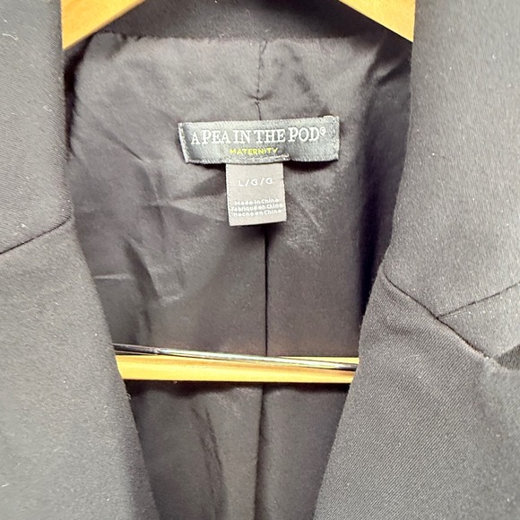 A Pea In The Pod Maternity Black Blazer Jacket Career Business Large - Picture 2 of 9